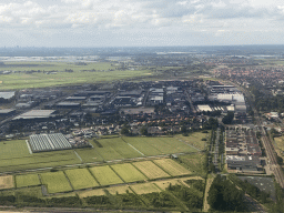 The town of Berkel en Rodenrijs, viewed from the airplane from Rotterdam