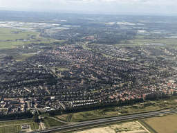 The town of Berkel en Rodenrijs, viewed from the airplane from Rotterdam