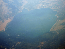 The Buko Blato lake in Bosnia and Herzegovina, viewed from the airplane from Rotterdam