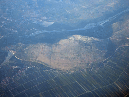 Hill at the town of Mali Prolog, viewed from the airplane from Rotterdam