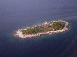 The island of Supetar, viewed from the airplane from Rotterdam