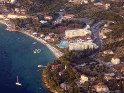 The town of Cavtat, viewed from the airplane from Rotterdam