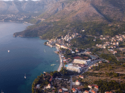 The town of Cavtat, viewed from the airplane from Rotterdam