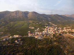 The town of Zvekovica, viewed from the airplane from Rotterdam