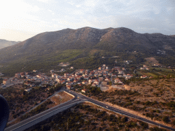 The town of Zvekovica, viewed from the airplane from Rotterdam