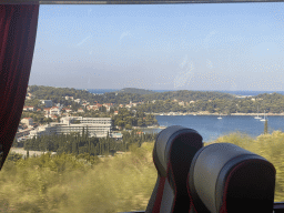 The town of Cavtat, viewed from the tour bus to Perast on the D8 road