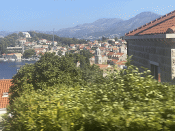 The town center of Cavtat, viewed from the tour bus to Perast on the Frankopanska Ulica street