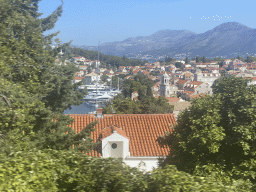 The town center of Cavtat, viewed from the tour bus to Perast on the Frankopanska Ulica street
