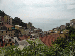 View from the Via Telemaco Signorini street on the town center of Riomaggiore