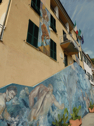 Mural painting at the Via Telemaco Signorini street at Riomaggiore