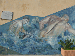 Mural painting at the Via Telemaco Signorini street at Riomaggiore