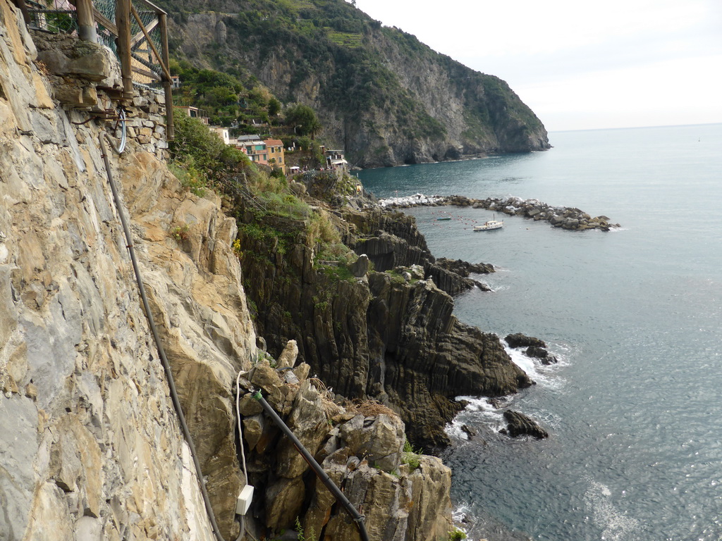 View from the panoramic path on the harbour of Riomaggiore