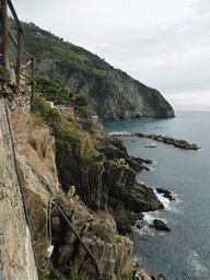 View from the panoramic path on the harbour of Riomaggiore