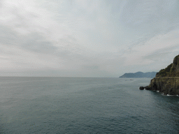 The Via dell`Amore path to Manarola, viewed from the panoramic path of Riomaggiore