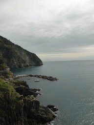 View from the panoramic path on the harbour of Riomaggiore