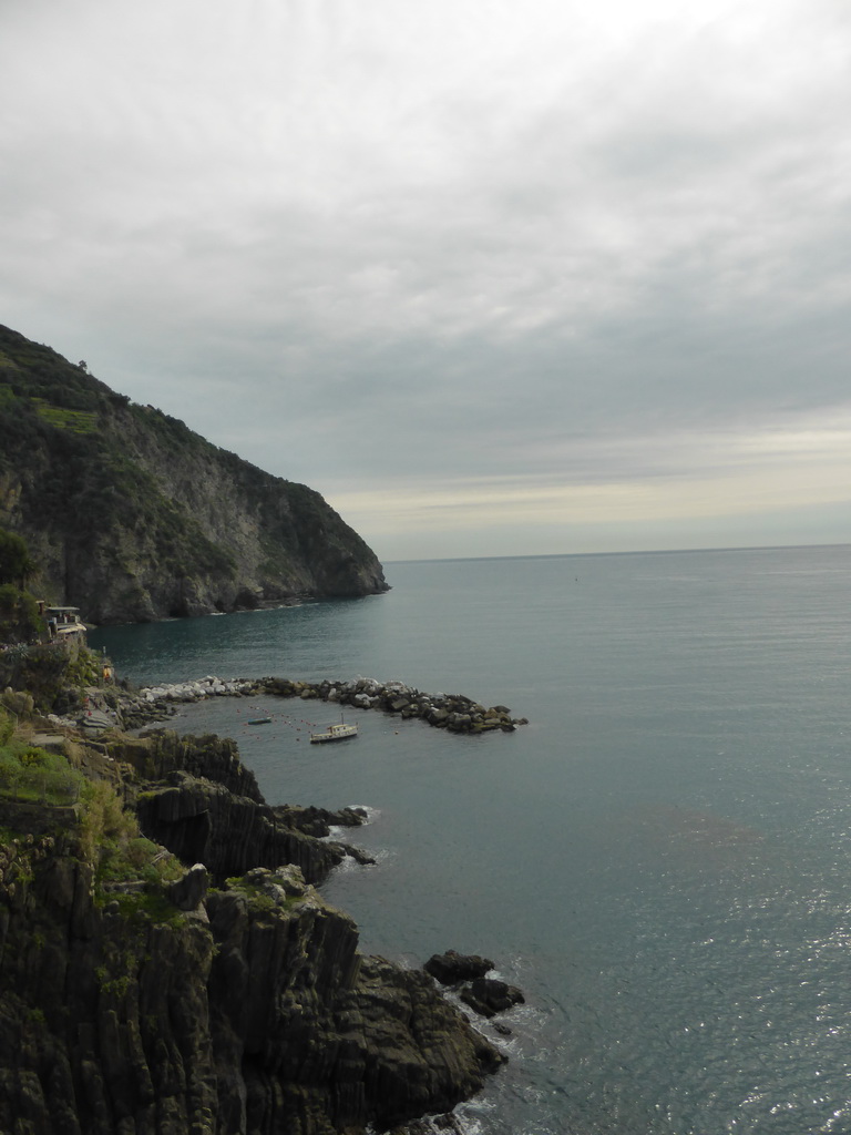 View from the panoramic path on the harbour of Riomaggiore