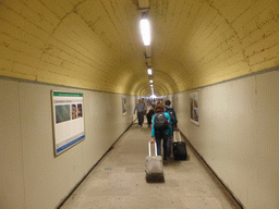 The tunnel leading from the Manarola railway station to the Manarola town center