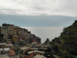 The town center of Manarola, viewed from the Piazza di Papa Innocenzo IV square