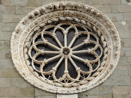 Window at the Chiesa di San Lorenzo church at Manarola