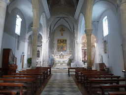 Nave and apse of the Chiesa di San Lorenzo church at Manarola