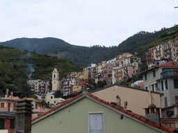 The town center of Manarola, viewed from the Via die Mezzo street