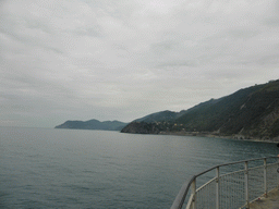 The town of Corniglia, viewed from the Via dei Giovani path from Manarola