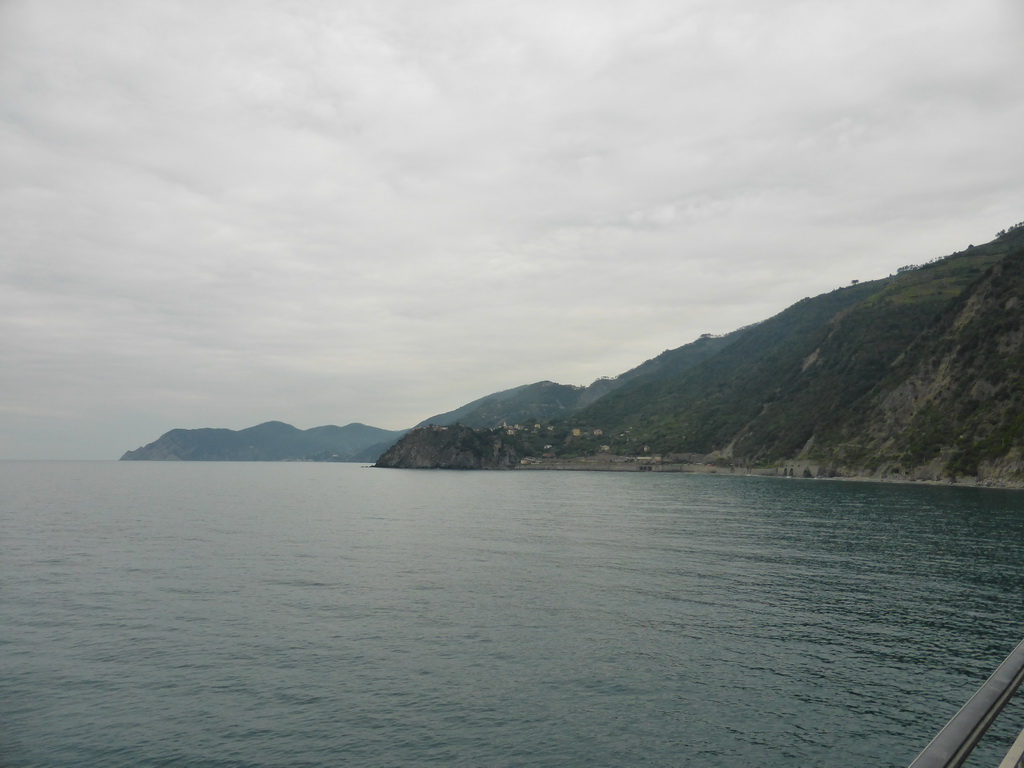 The town of Corniglia, viewed from the Via dei Giovani path from Manarola