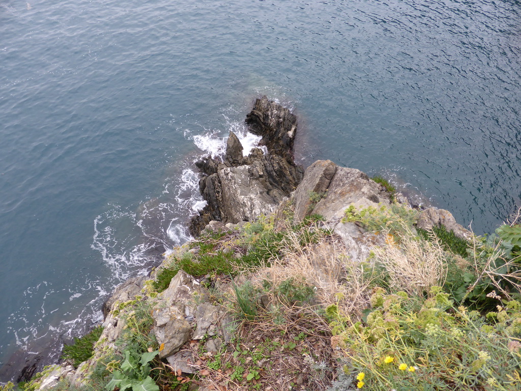 Cliff under the Via dei Giovani path from Manarola to Corniglia