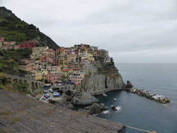 Manarola and its harbour, viewed from the Punta Bonfiglio hill