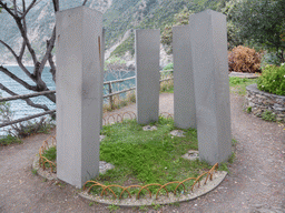 Pillars at the Punta Bonfiglio hill at Manarola