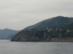 The town of Corniglia, viewed from the Punta Bonfiglio hill at Manarola