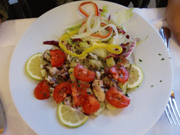 Salad at the Marina Piccola restaurant at Manarola