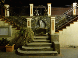 Staircase leading to the Piazza Dario Capellini square at Manarola, by night