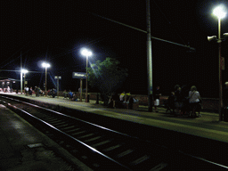Manarola railway station, by night