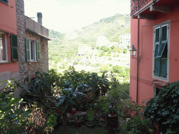 View from the Via Fieschi street at Corniglia to the hills on the north side