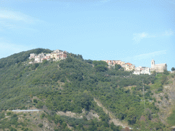 The Santuario di San Bernardino sanctuary, viewed from the Via alla Marina street at Corniglia