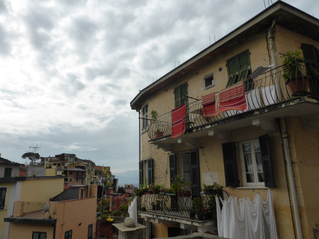 House at the square in front of the Chiesa di San Pietro church at Corniglia