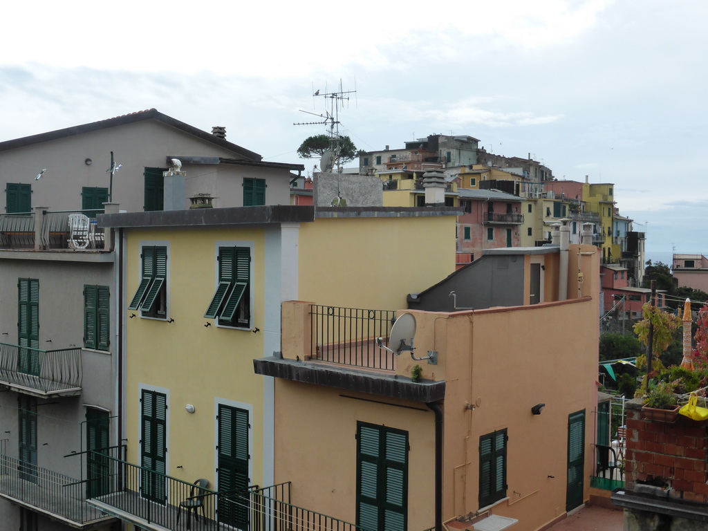 The town center, viewed from the square in front of the Chiesa di San Pietro church at Corniglia