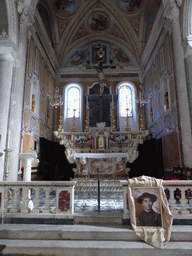 Apse and altar of the Chiesa di San Pietro church at Corniglia
