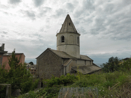 The back side of the Chiesa di San Pietro church at Corniglia