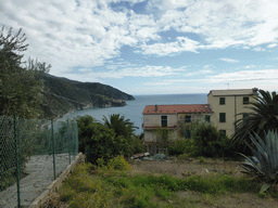 House at the east side of Corniglia and a view on Manarola from the path from Corniglia to Manarola