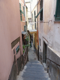 The staircase leading to the Doria Castle at Vernazza