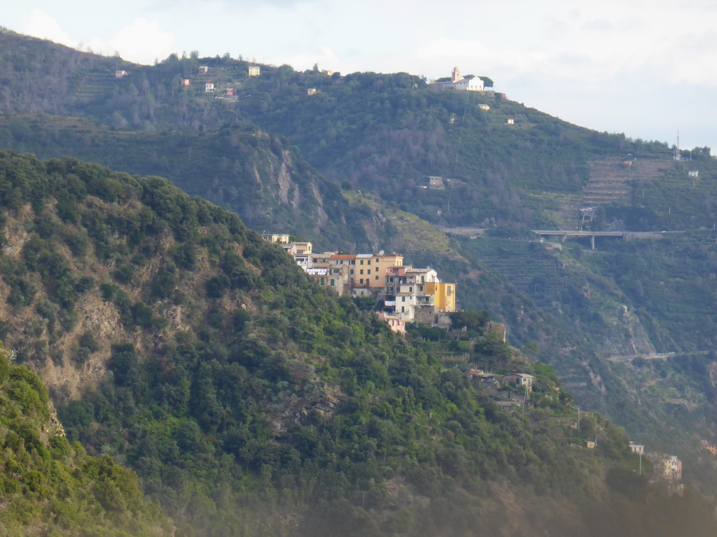 Corniglia, viewed from the Doria Castle at Vernazza
