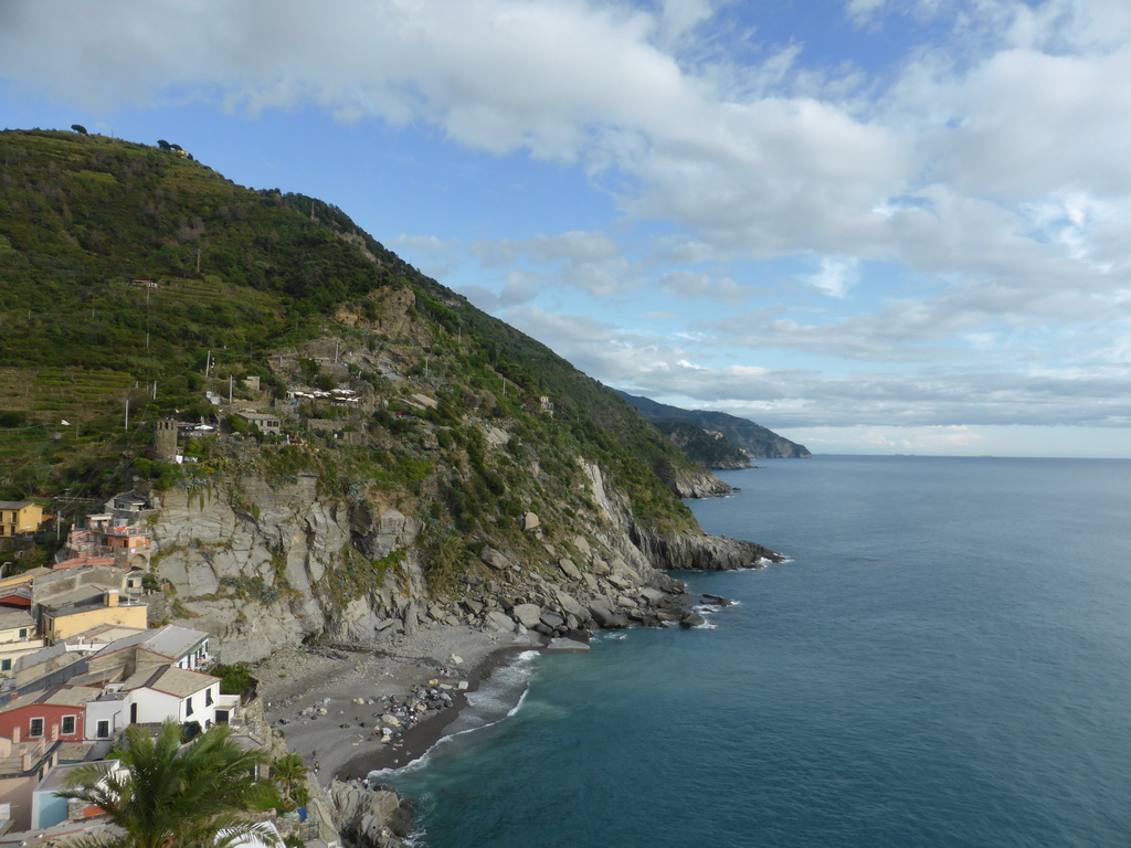 The south side of Vernazza, viewed from the tower of the Doria Castle at Vernazza
