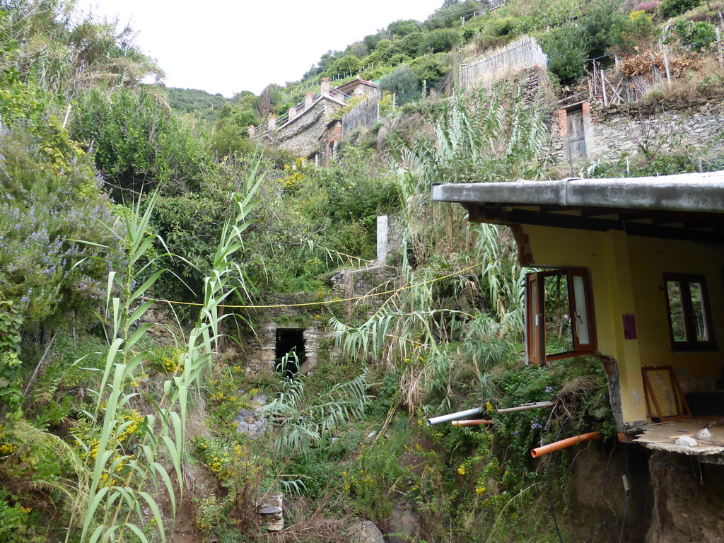 Broken house and trees at the path from Vernazza to Monterosso al Mare