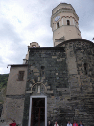 Front of the Chiesa di Santa Margherita d`Antiochia church at the Piazza Marconi square at Vernazza