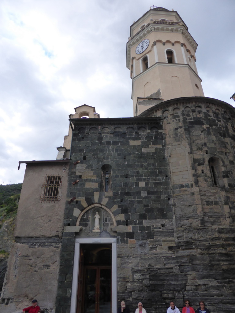 Front of the Chiesa di Santa Margherita d`Antiochia church at the Piazza Marconi square at Vernazza