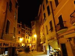 The Via Roma street at Vernazza, by night