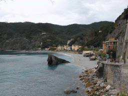 The new town of Monterosso al Mare and its beach, viewed from near the Torre Aurora tower