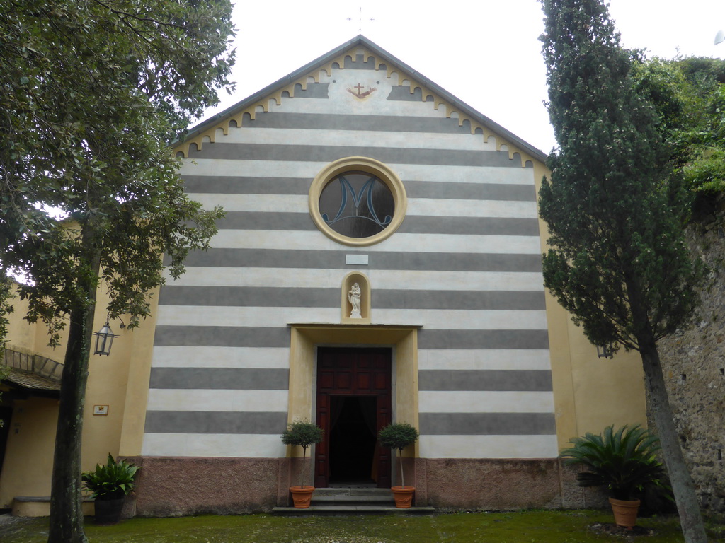 Front of the Chiesa di San Francesco church at the Convento dei Frati Minori Cappuccini monastery at Monterosso al Mare